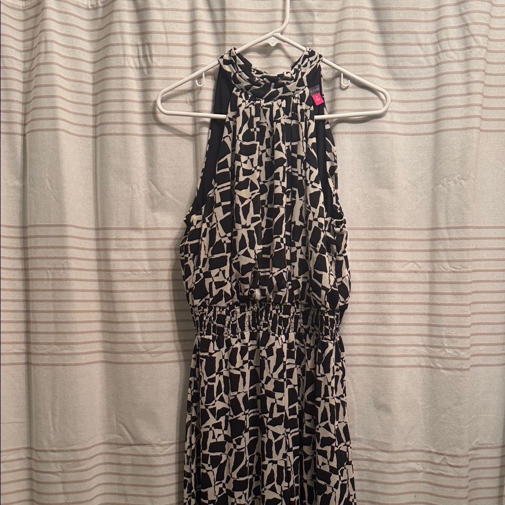 Vince Camuto Jumpsuit Black and White Halter